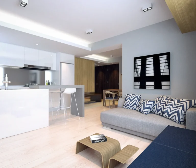 Fu Ning Garden-open living room-interior design