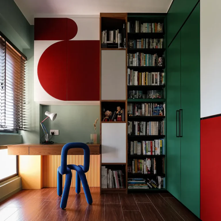 Vintage color style study room by Interior Design Hong Kong