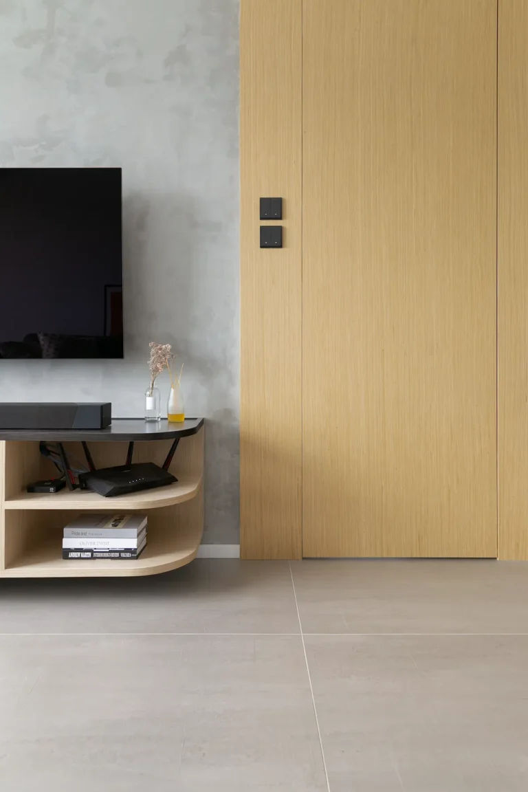 Bellagio living Design with wooden tv cabinet