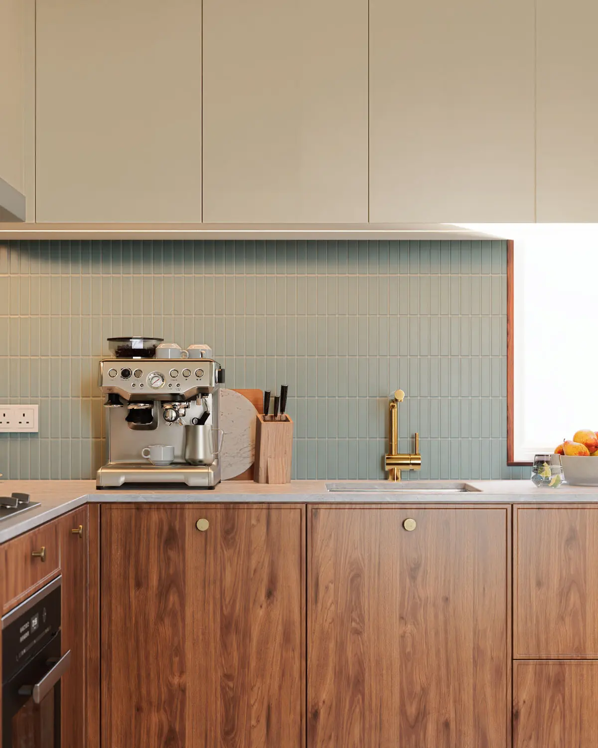 Mid-century kitchen cabinet design